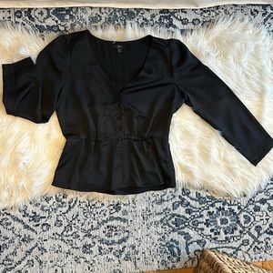 J. Crew satin peplum satin top